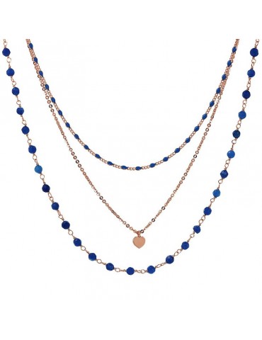 Collana Bronzallure - Rosari - Multifilo-Quarzite Blu-WSBZ02256.BLU-QT