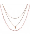Collana Bronzallure - Rosari-Multifilo-Quarzite Rosa-WSBZ02256.PIN-QT