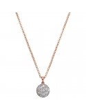Bronzallure Necklace-Altissima-Round Pendant-Cubic Zirconia-WSBZ02257.WR