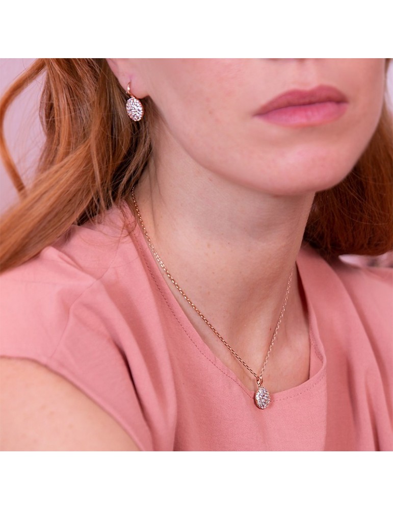 Bronzallure Necklace-Altissima-Round Pendant-Cubic Zirconia-WSBZ02257.WR