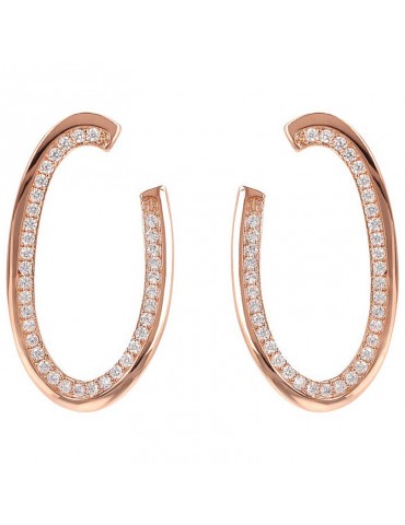 Bronzallure earrings - Altissima -Circle-Cubic Zirconia-WSBZ02267.WR