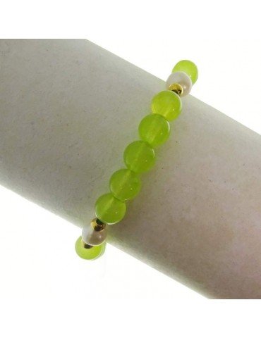 Rajola Bracelet - Macari - Light Green Jade - White Pearls-45446218