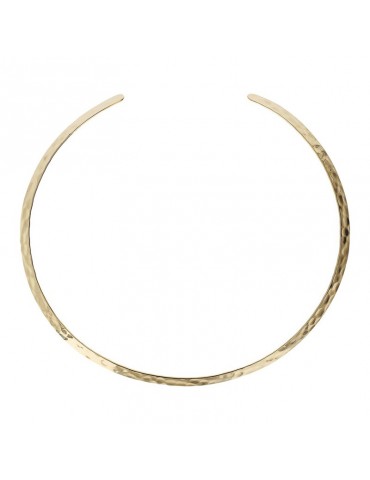 Etruscan Necklace - Itaca Choker Gold Thin Hammered - 0