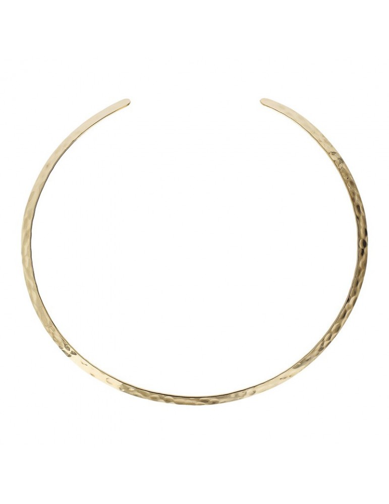 Collana Etrusca - Itaca Choker Gold Sottile Martellata