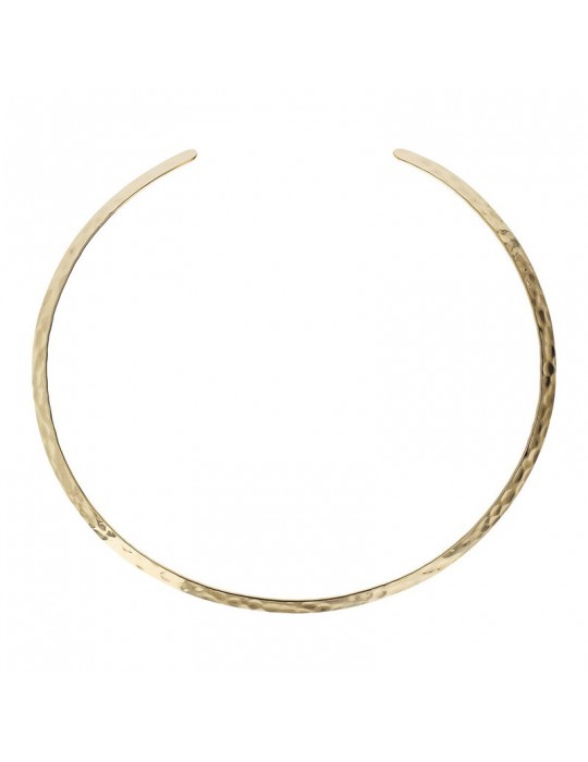 Etruscan Necklace - Itaca Choker Gold Thin Hammered - 0