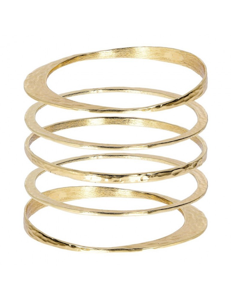 Set of Etruscan-Ithaca Bracelets-Rigid and Hammered-Gold-WSET00337YG-AVG