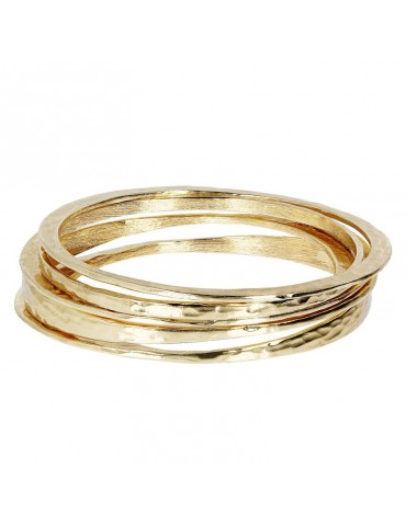 Set di Bracciali Etrusca-Itaca-Rigidi e Martellati-Gold-WSET00337YG-AVG 2