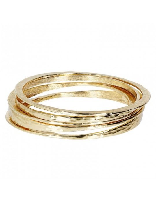 Set di Bracciali Etrusca-Itaca-Rigidi e Martellati-Gold-WSET00337YG-AVG