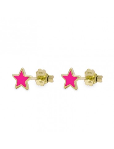 Orecchini Rue Des Mille-Colorfun-Gold-Lobo-Stella Rosa - OR023LOBROAU