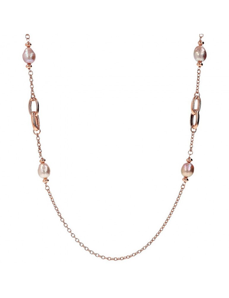 Collana Bronzallure - Maxima -Maglie Intrecciate-Perle-WSBZ02259.MULTI