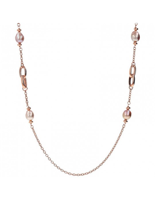 Collana Bronzallure - Maxima -Maglie Intrecciate-Perle-WSBZ02259.MULTI