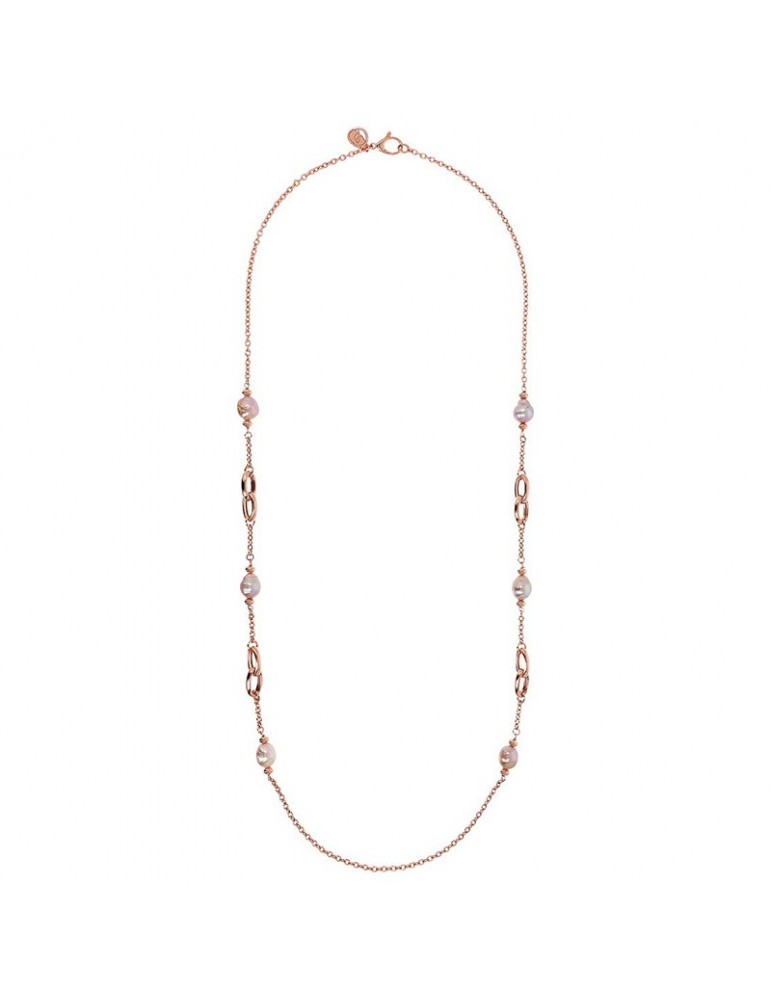 Collana Bronzallure - Maxima -Maglie Intrecciate-Perle-WSBZ02259.MULTI
