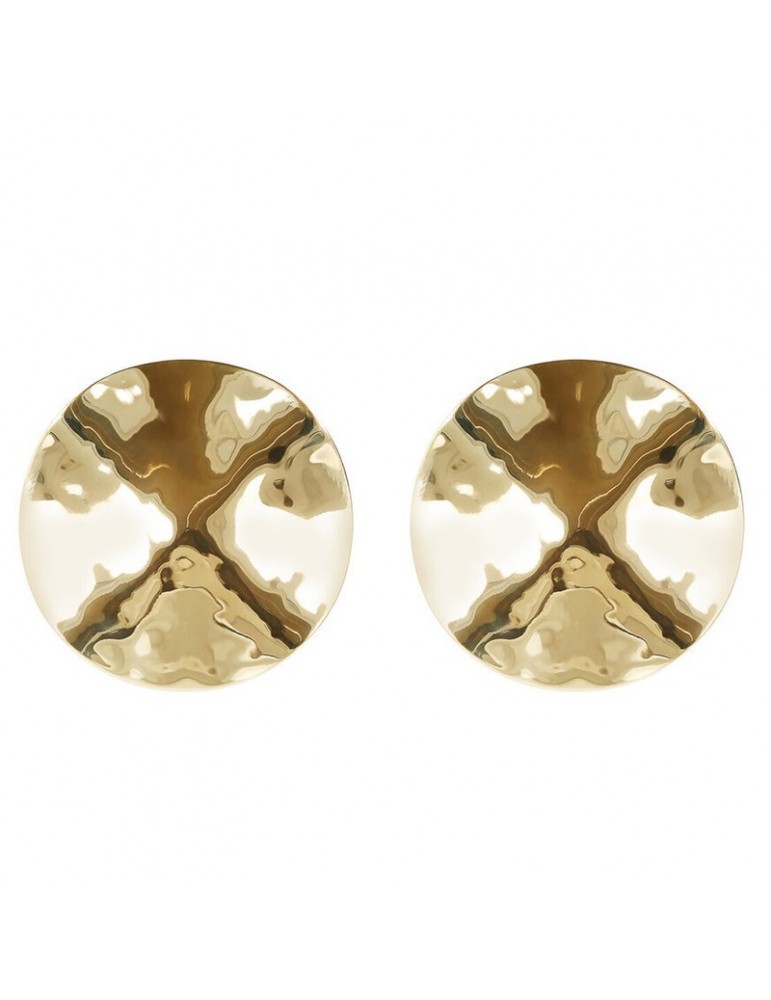 Etruscan Earrings - Itaca - Lobe - Martellated Surface-WSET00451YG
