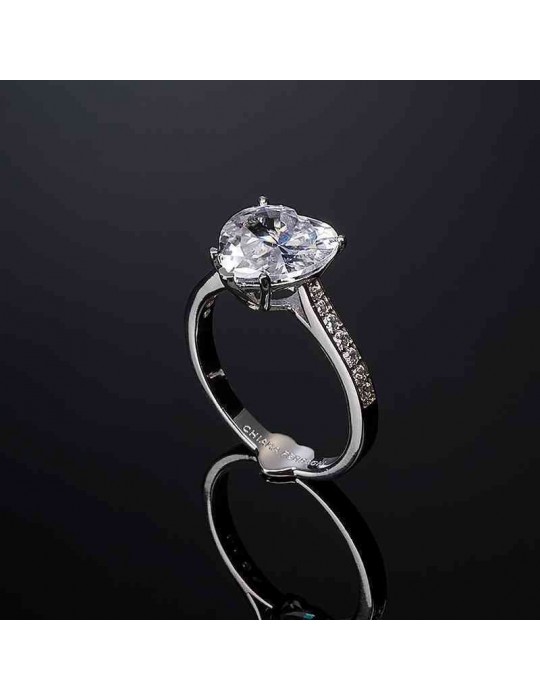 Chiara Ferragni Ring - First Love - Zircons-White Heart-J19AVF01010