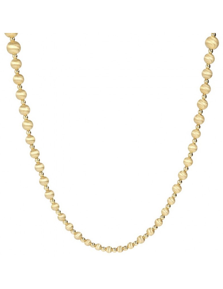 Etruscan Necklace-Elba-Long-Satin Spheres-Polished Nuggets-WSET00521YG