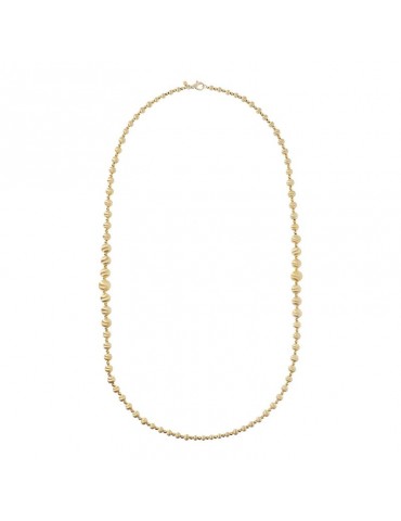 Collana Etrusca - Elba -Lunga-Sfere Satinate-Pepite Lucide-WSET00521YG 2