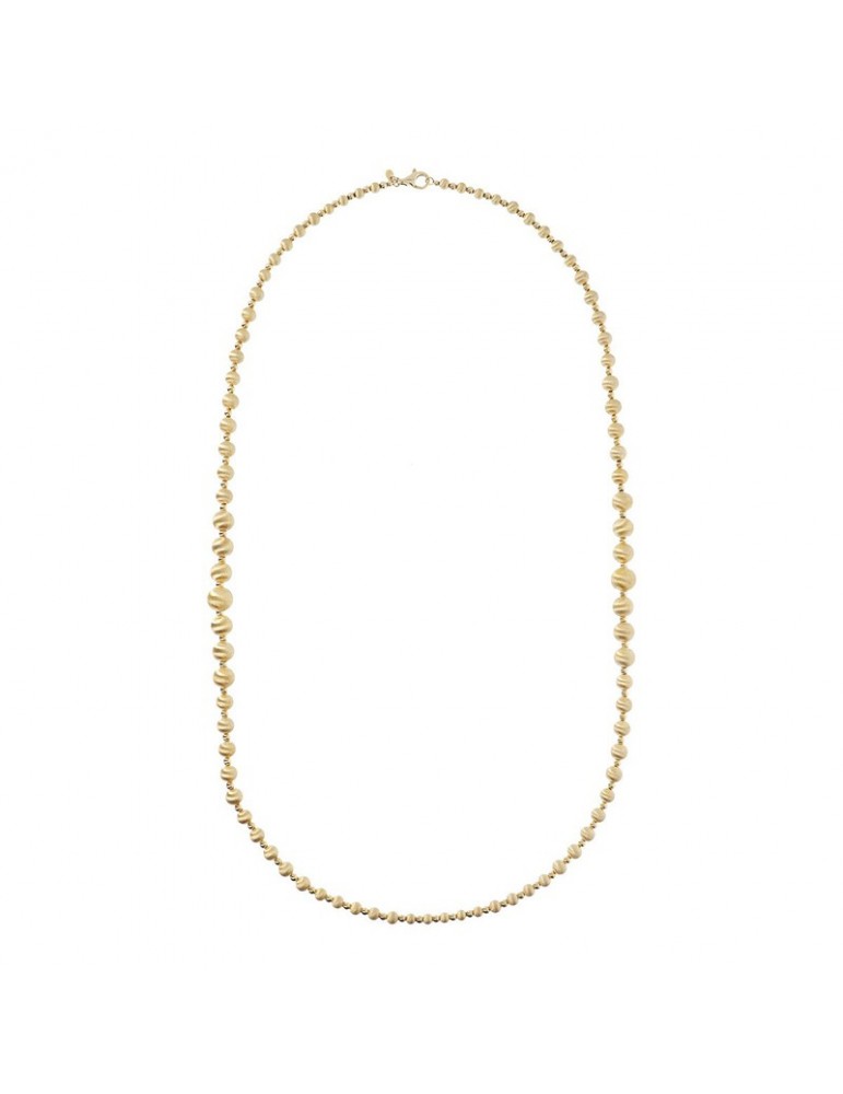 Etruscan Necklace-Elba-Long-Satin Spheres-Polished Nuggets-WSET00521YG
