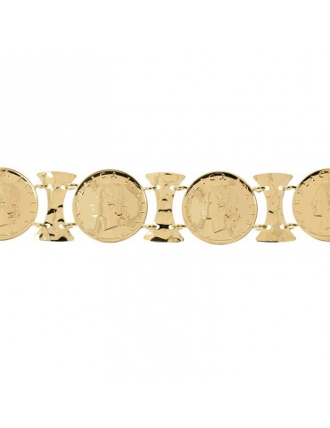 Bracciale Etrusca-Creta-Gold-Clessidra-Monete Originali-WSET00641YG