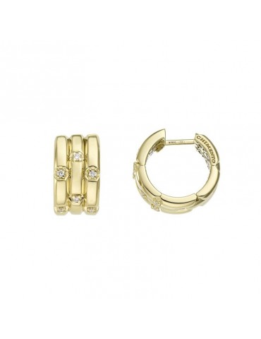 Chimento Earrings - X-Tend Chocolat Circle in 18k Yellow Gold with Natural Diamonds 0.17 ct - 0