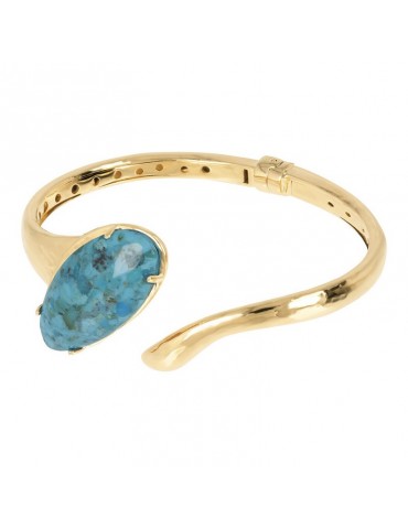 Bracciale Etrusca - Capri - Asimmetrico -Corallo Turchese-WSET00645TUR