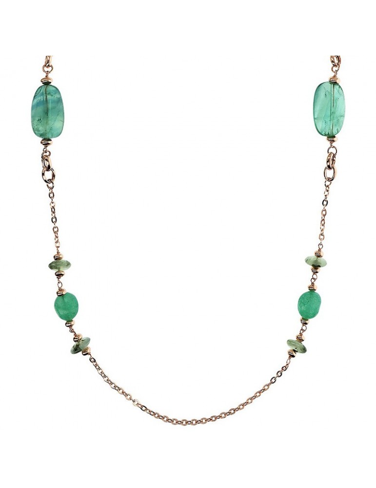 Bronzallure-Felicia-Long-Chain-Green Elements Necklace-WSBZ02276.FL