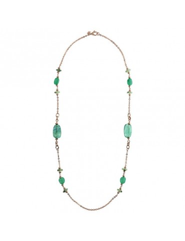 Collana Bronzallure-Felicia-Lunga-Catena-Elementi Verdi-WSBZ02276.FL 2