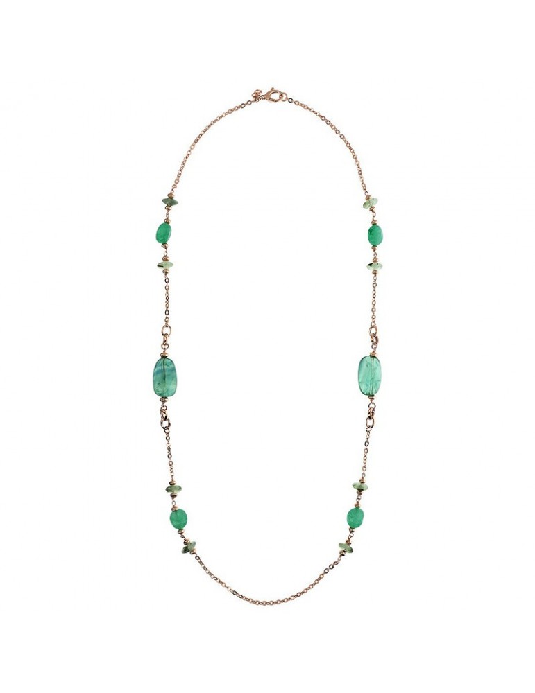 Bronzallure-Felicia-Long-Chain-Green Elements Necklace-WSBZ02276.FL