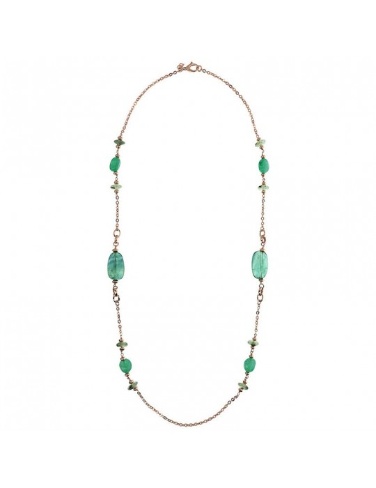 Bronzallure-Felicia-Long-Chain-Green Elements Necklace-WSBZ02276.FL