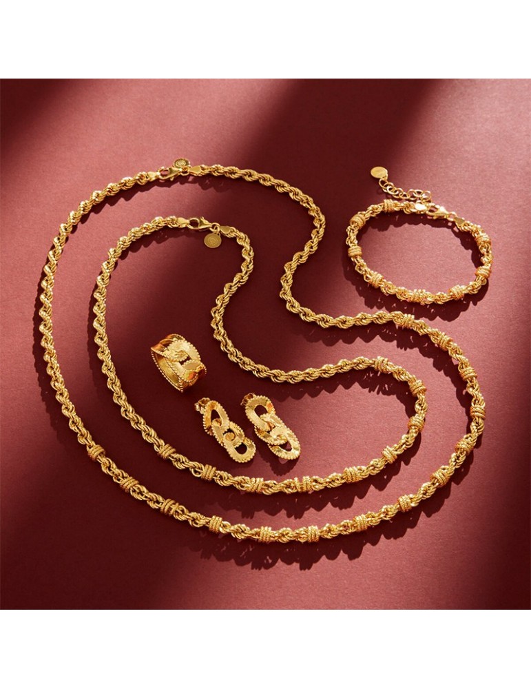 Bracciale Etrusca - Itaca - Gold - a Catena - Rondelle - WSET00665YG