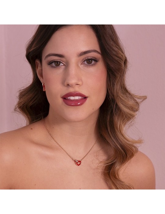 Collana Bronzallure - Capsule - Catena - Cuore Smaltato -WSBZ02279.RED