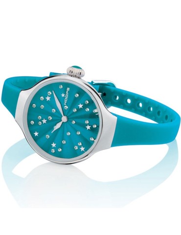 Orologio Hoops - Sliding Star - 30mm - Blu Ottanio - Cristalli-2639L09