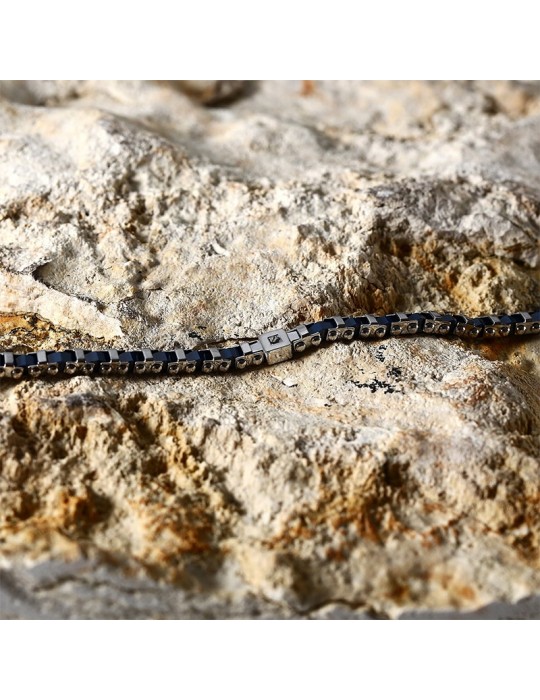 Sector Bracelet - Ceramic - 316L Steel - Blue Links - Ceramic - SAFR40