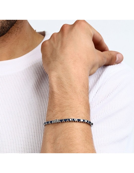 Sector Bracelet - Ceramic - 316L Steel - Blue Links - Ceramic - SAFR40