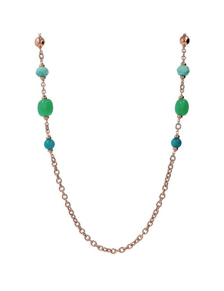 Collana Bronzallure-Felicia-Lunga-Pietre Naturali Verdi-WSBZ02288.MULTI