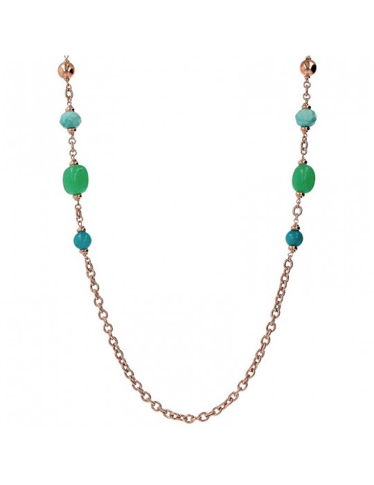 Collana Bronzallure-Felicia-Lunga-Pietre Naturali Verdi-WSBZ02288.MULTI