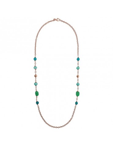 Bronzallure-Felicia-Long Necklace-Green Natural Stones-WSBZ02288.MULTI 2
