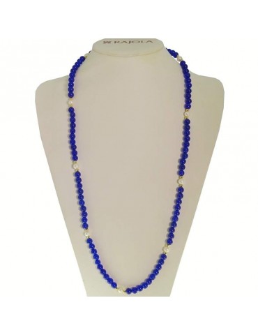 Collaja Rajola - Macari - Lunga - Giada Blu - Perle Bianche - 454466L