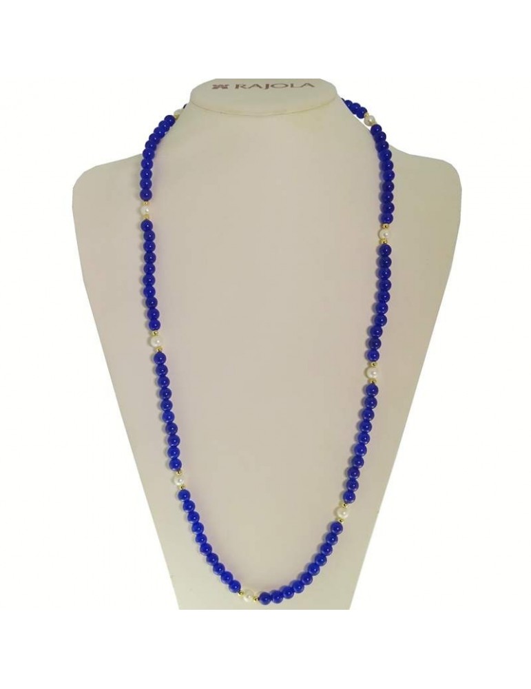 Collaja Rajola - Macari - Lunga - Giada Blu - Perle Bianche - 454466L