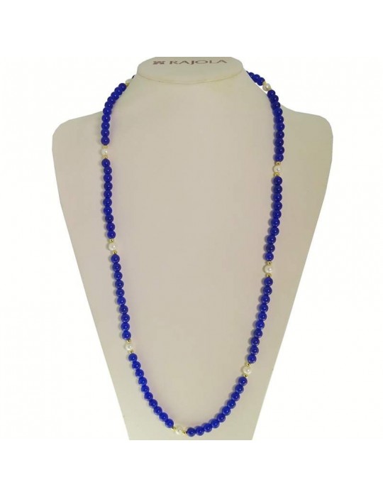 Collaja Rajola - Macari - Lunga - Giada Blu - Perle Bianche - 454466L
