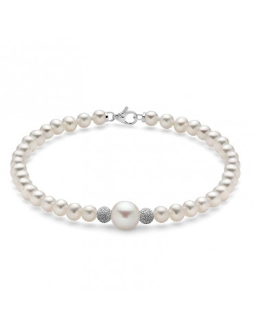 Bracciale Miluna - Boule e Fantasia con Perle Freshwater Bianche - PBR1410V