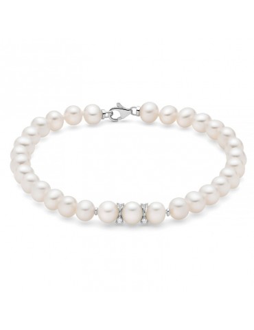 Bracciale Miluna - Boule e Fantasia - Perle Freshwater - Diamanti Naturali - PBR3549
