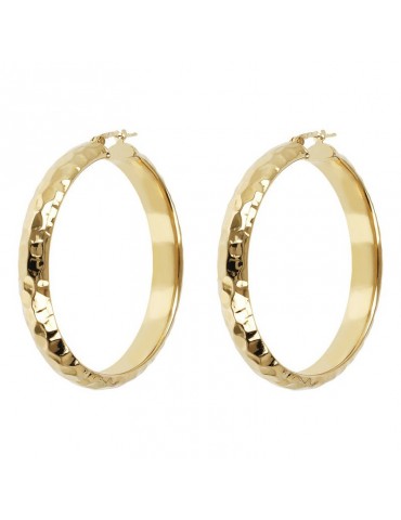 Etruscan Earrings - Ithaca - Circle - Hammered - WSET00715BIG