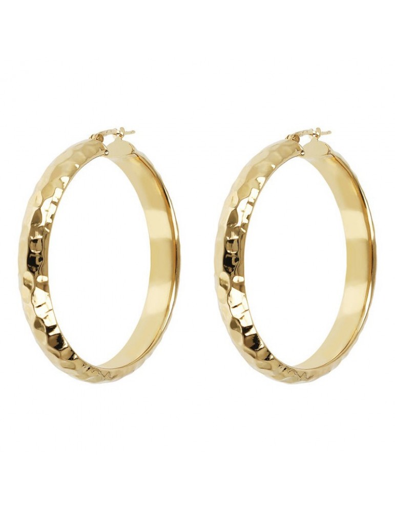 Etruscan Earrings - Ithaca - Circle - Hammered - WSET00715BIG