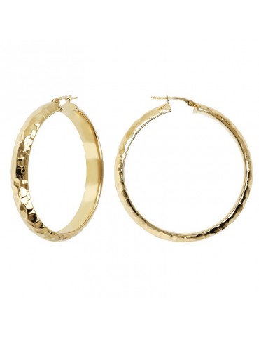 Etruscan Earrings - Ithaca - Circle - Hammered - WSET00715BIG 2