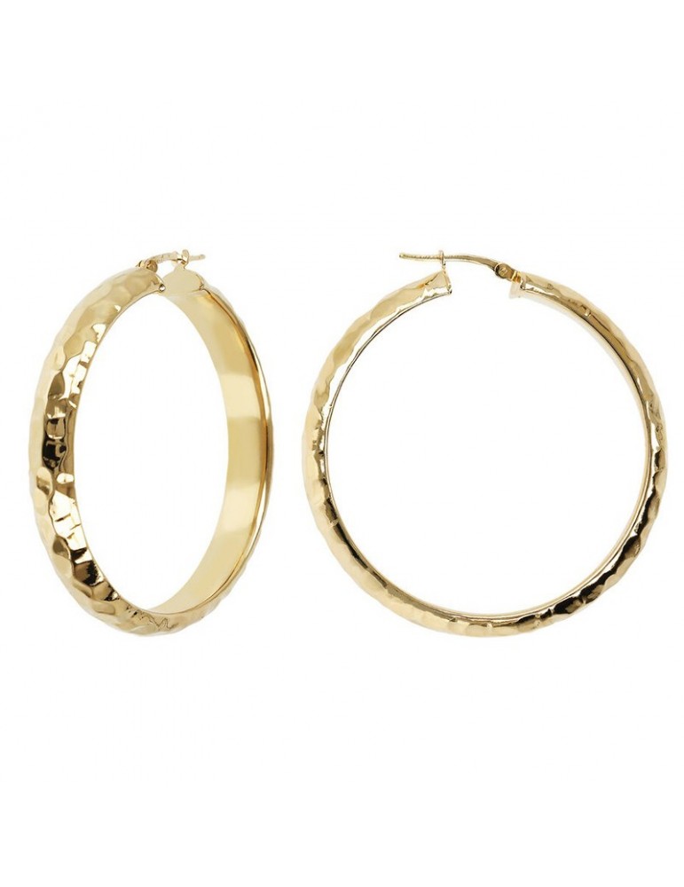 Etruscan Earrings - Ithaca - Circle - Hammered - WSET00715BIG