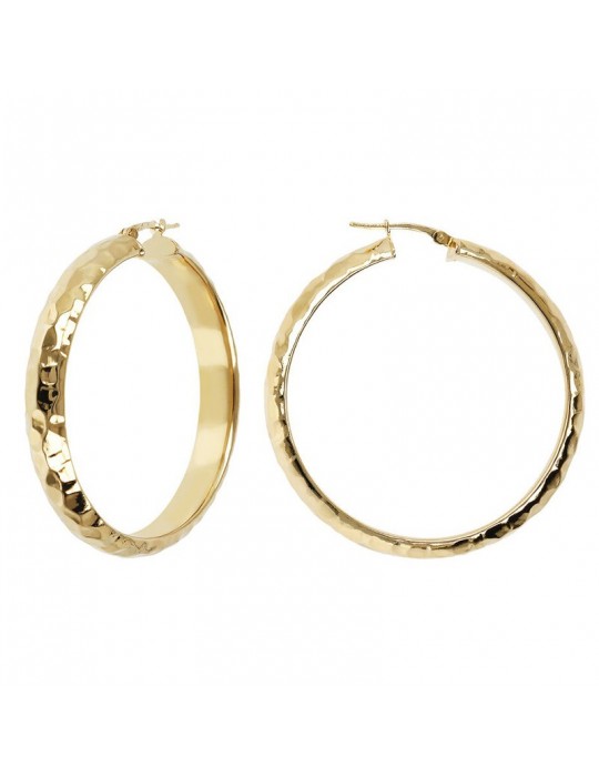 Etruscan Earrings - Ithaca - Circle - Hammered - WSET00715BIG