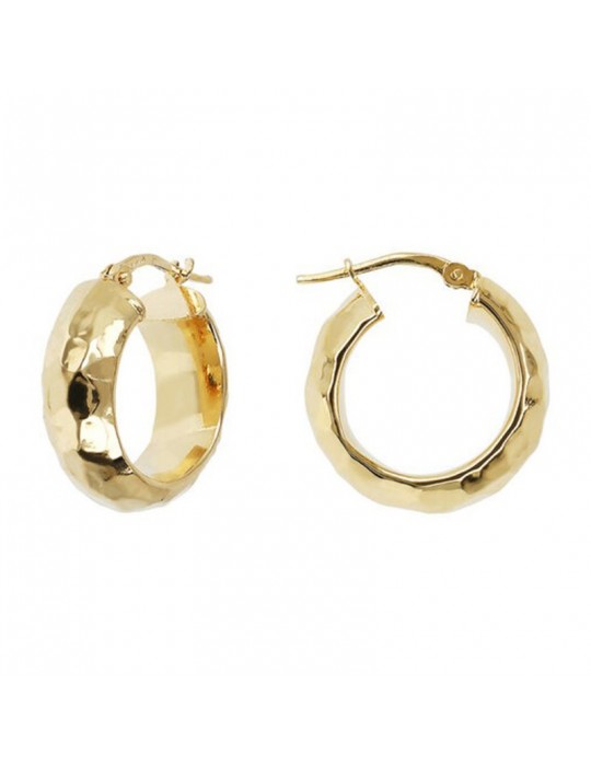 Etruscan Earrings - Ithaca - Circle - Hammered - WSET00715SMALL