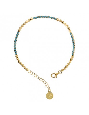 Etruscan Bracelet - Capri - Tennis-Cubic Zirconia Turquoises-WSET00727.TU