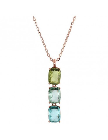 Bronzallure Necklace - Preziosa -Prisma Gem-Multicoloured-WSBZ02291.MULTI
