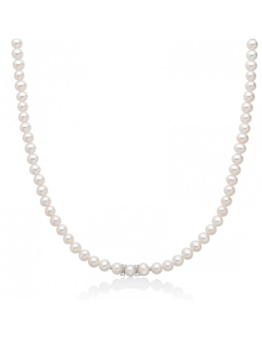 Collana Miluna - Boule e Fantasia - Perle Freshwater - Diamanti - PCL6547